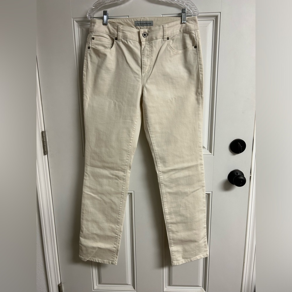 Chicos Platinum Ultimate Fit Slim Leg Jean Bone Ivory 1R (8)